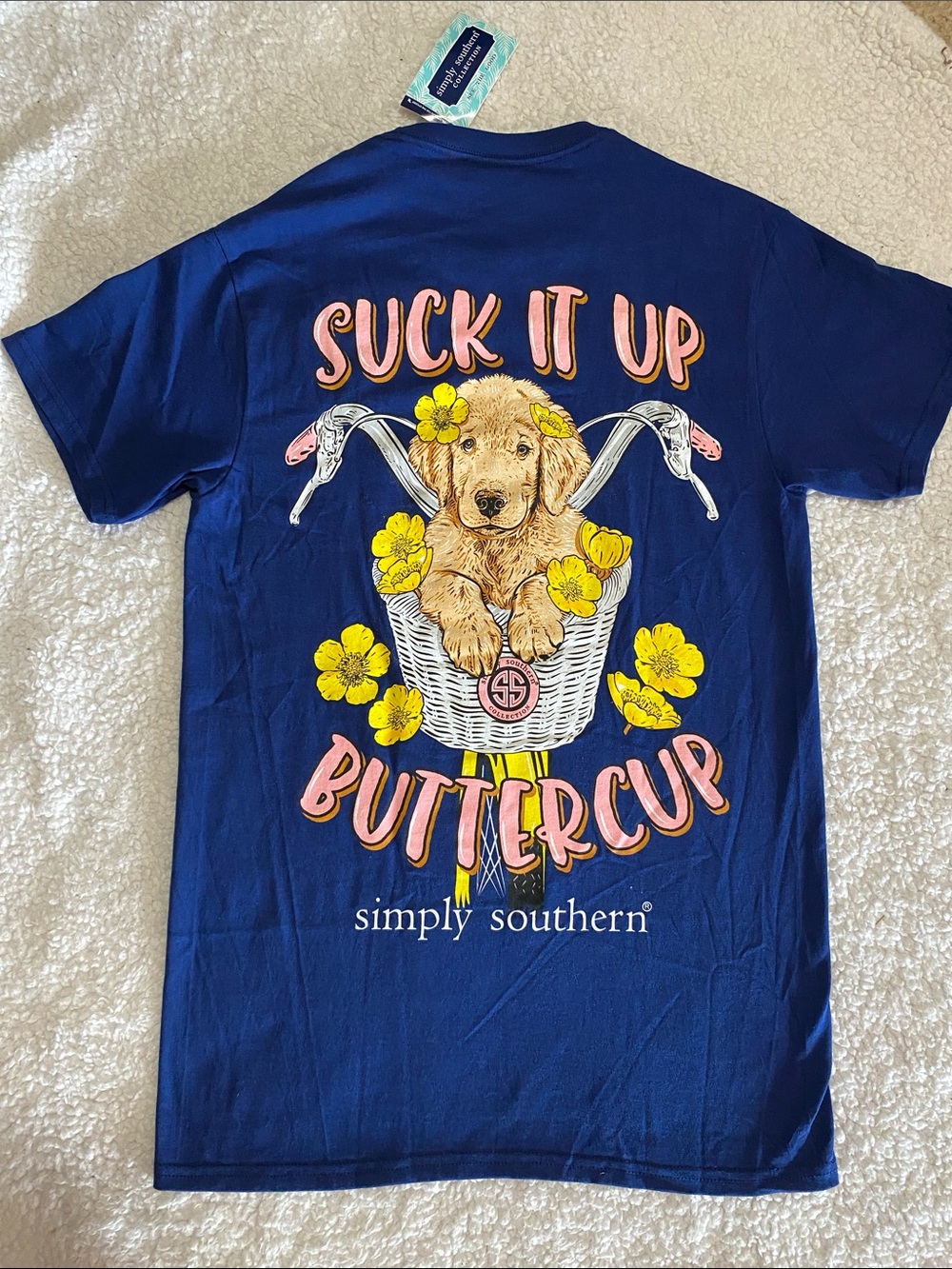 Simply southern women’s size small suck it up buttercup tee shirt NWT